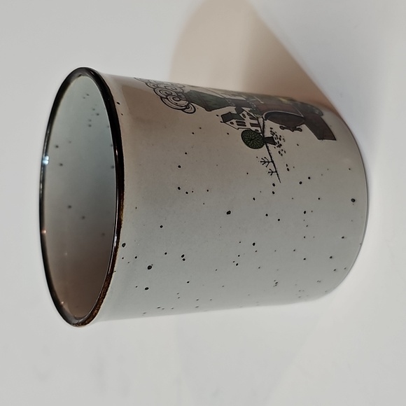 Vintage Brown Speckled Gray Japan Locomotive Train Coffee Tea Mug - Picture 8 of 12